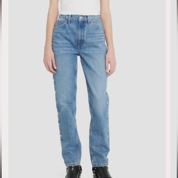BNWT RE/DONE 70’s Straight moon stone wash denim